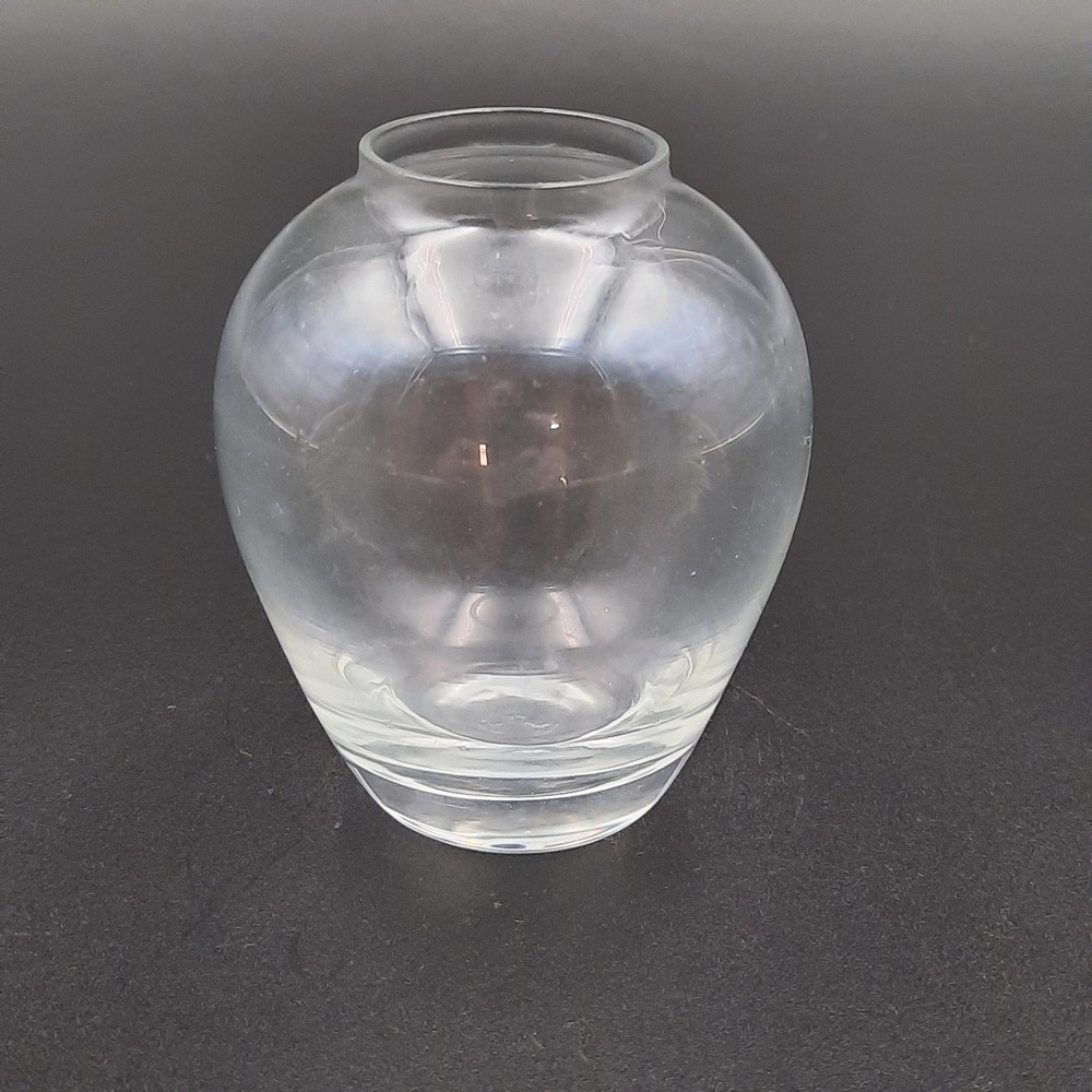 Miniature Flower Vase Handblown‎ Miniature Glass Vase, Rounded Bud Vase, 3.25"T